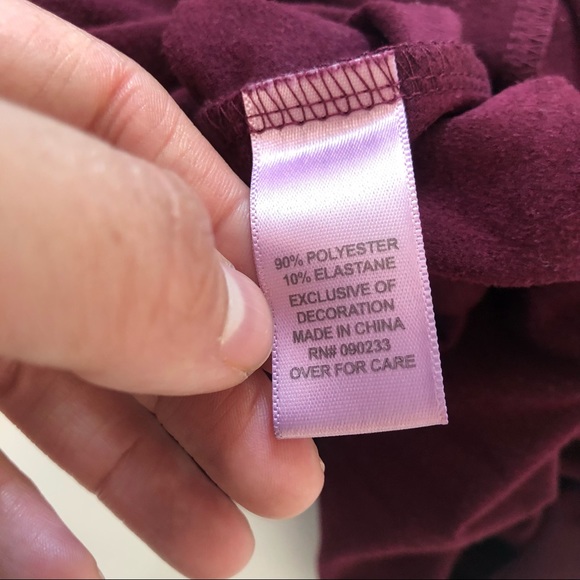 Brandy Melville maroon crushed velvet tshirt dress - Picture 4 of 9